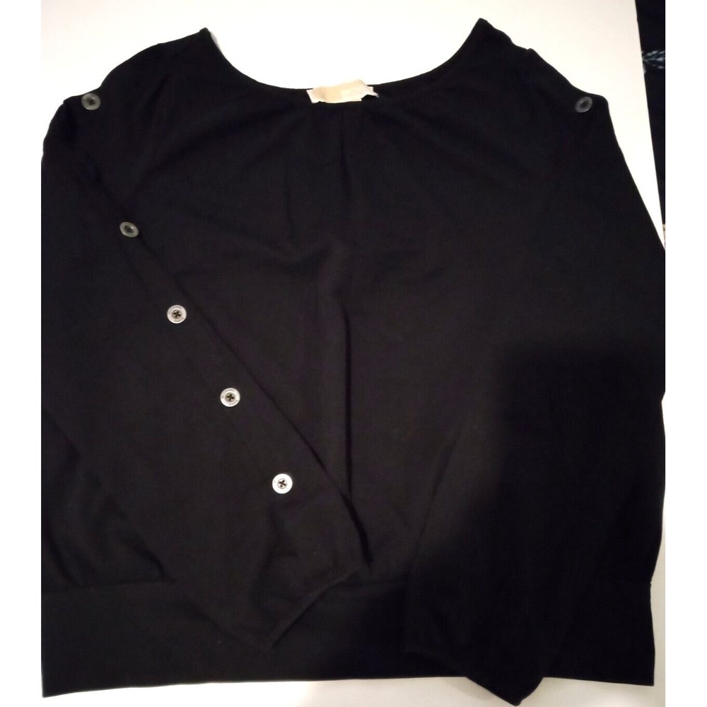 Women's Micheal  Kors Blouse /Shirt Black with Button M